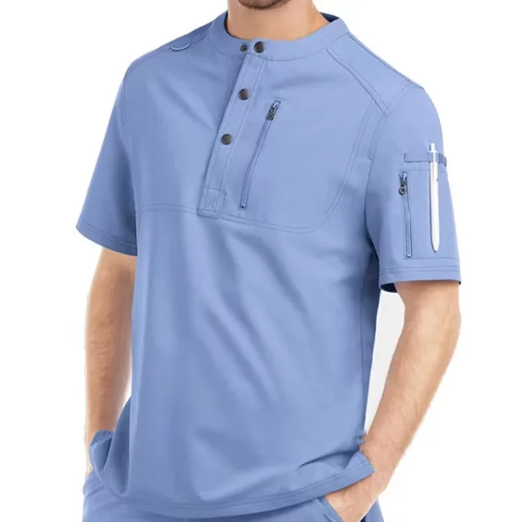 New Arrival Stylish Fashionable Plus Size Men Unisex Scrubs Top With Pants Uniform Scrubs Sets For Men