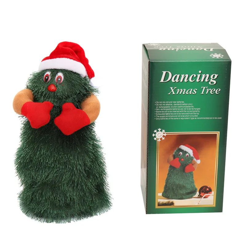 10 Years Xmas Manufacturer Plush Interactive Toys Green Singing Dancing Christmas Tree Stuffed Animal Plush Christmas Toy