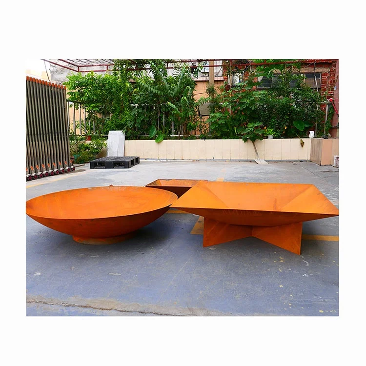 Customized Extra Large Size Brazier Camping Outdoor Iron Fire Pit Burning Stand Wood Holder Fire Place