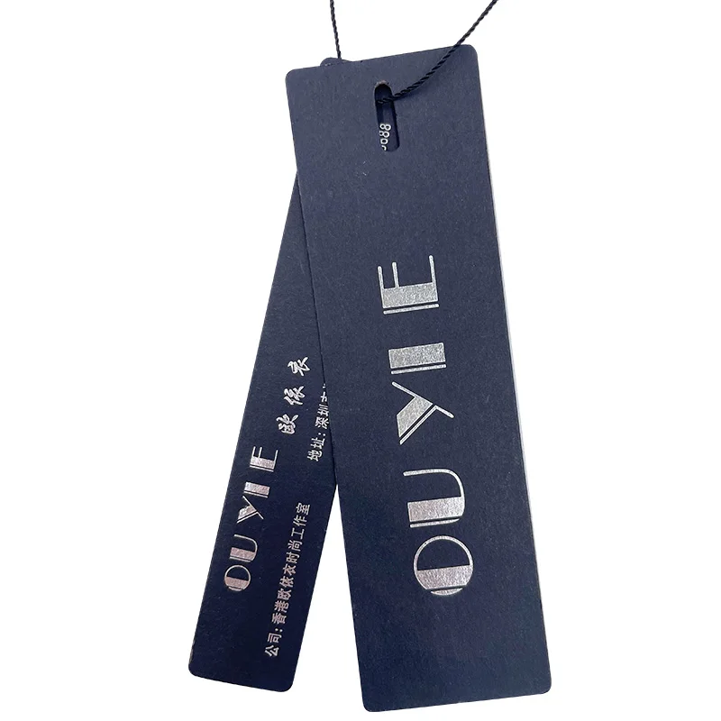 New Design High Quality OEM Made Logo Clothing Brand Tags T-shirts Coat Sport Pants Hang Labels Custom Hang Tags
