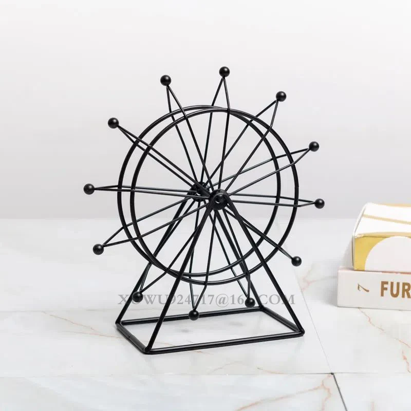 Factory Metal  Rotatable Ferris Wheel Decorations European Retro Zinc Alloy Ferris Wheel Model LONDON EYE Decorations