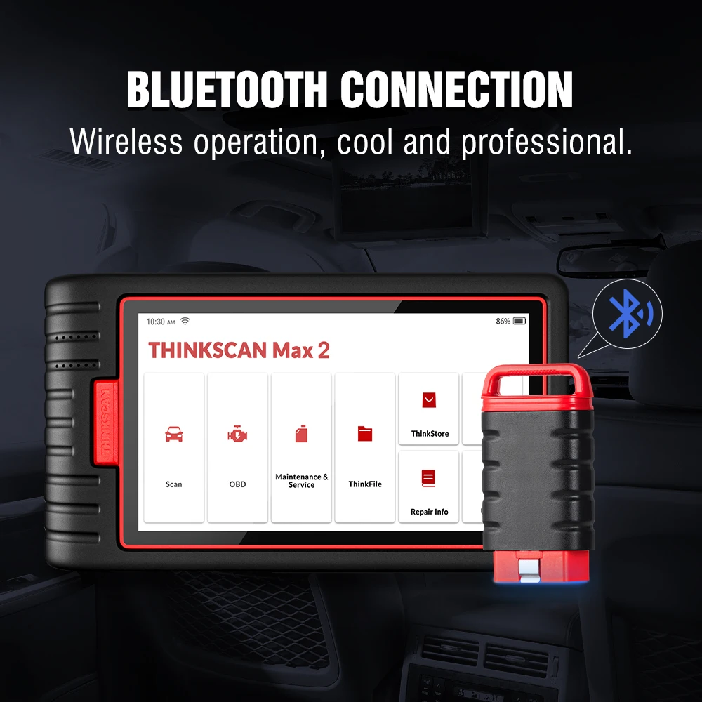 Thinkscan Max 2 Full System OBD Diagnostic Tool FCA CANFD Auto OBD2 Code Reader with 28 Resets