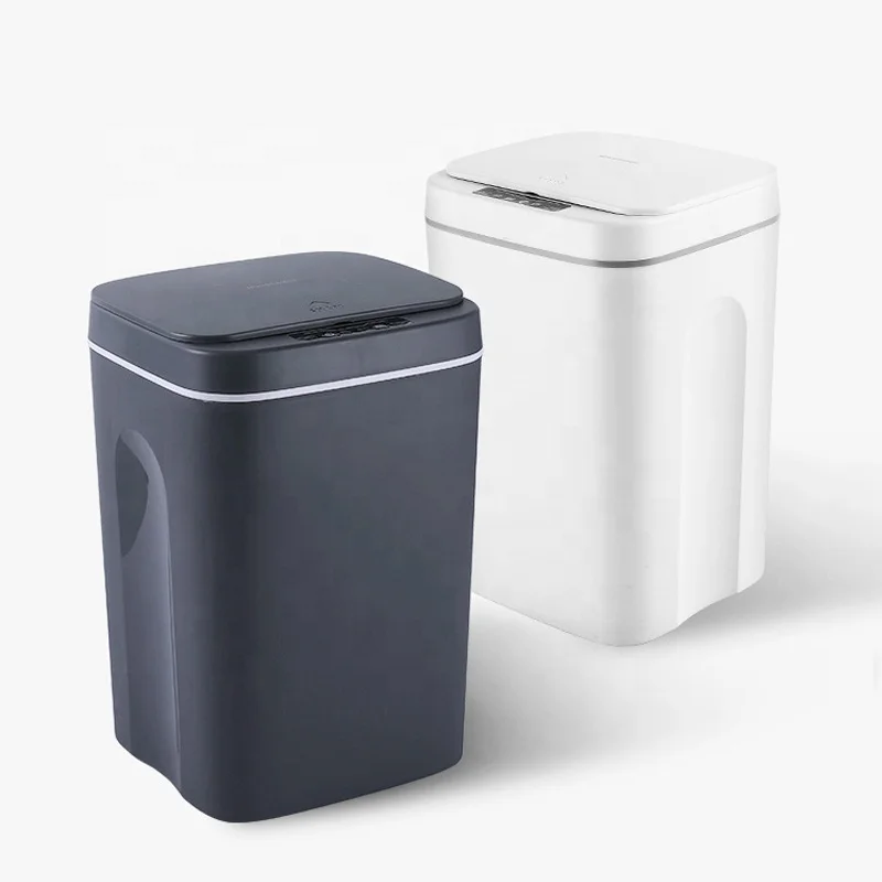 Wholesale Plastic Modern Luxury Home Kitchen Bathroom Sensor Trash Bin Electric Touchless Automatic Smart Trash Can With Lid