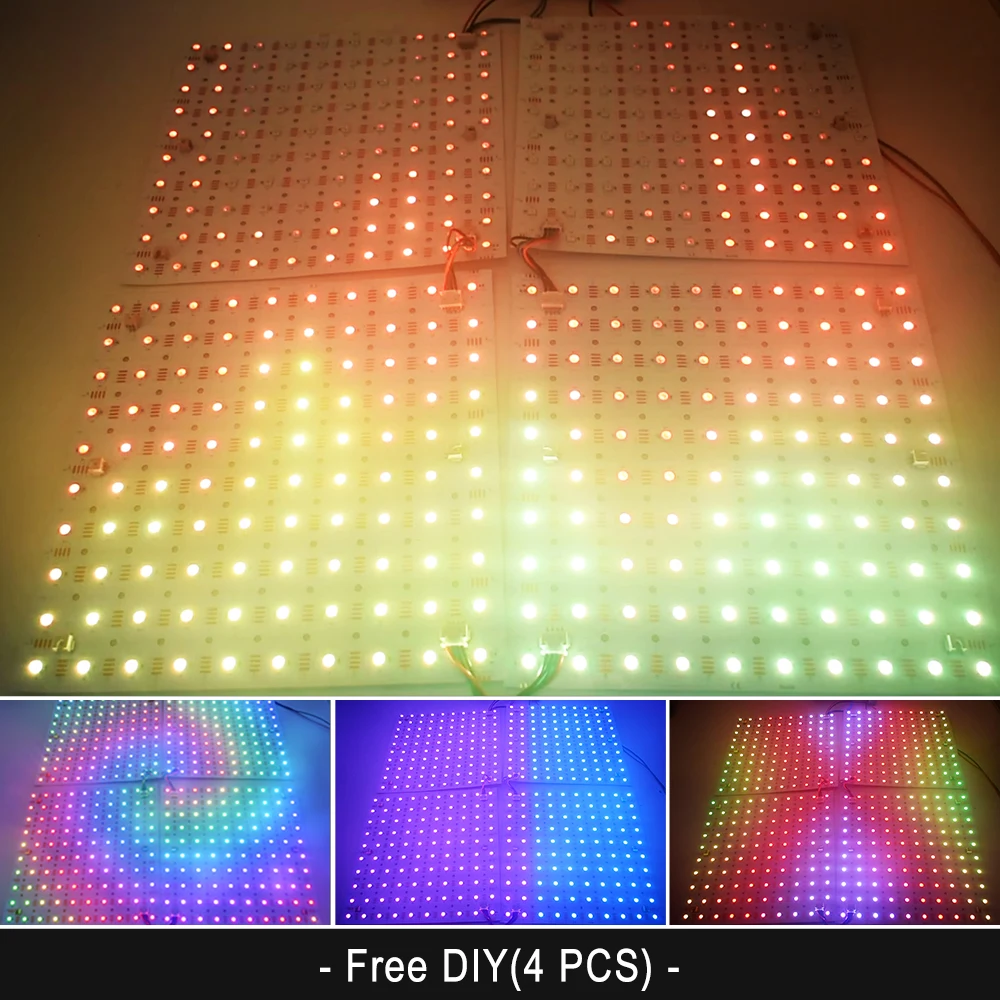 High Brightness Pixel RGB addressable RGBIC 12V 100LED SMD 5050 Cuttable Matrix led sheet for Light Box Backlight Lighting