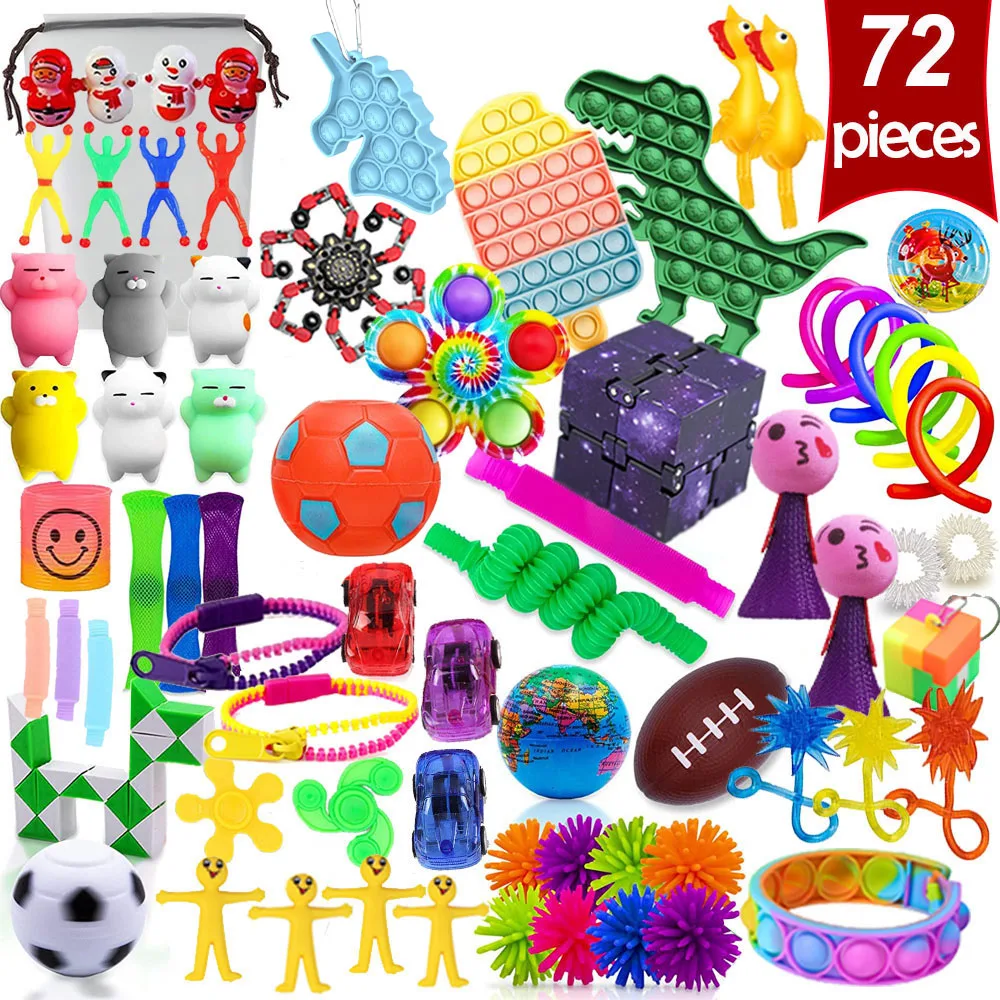 ET 72/42/36 PCS Fidget Toys Set For Kids Prefect Gift Fun Surprise Mystery Box Fidget Custom Fidget Toy Pack