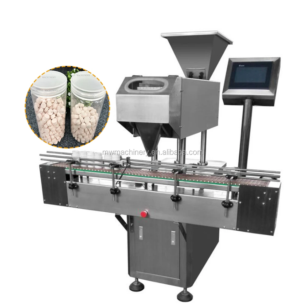 8 lane small automatic bottle filling capsule and effervescent tablet pill counter counting machine