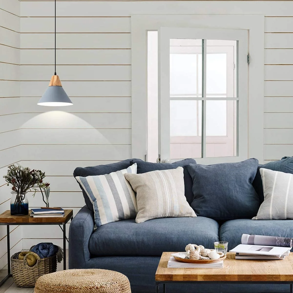 Nordic Modern LED E27 Oak Wood Pendant light plate Hanging Lights Home improvement Iron and Oak decoration Pendant lamp