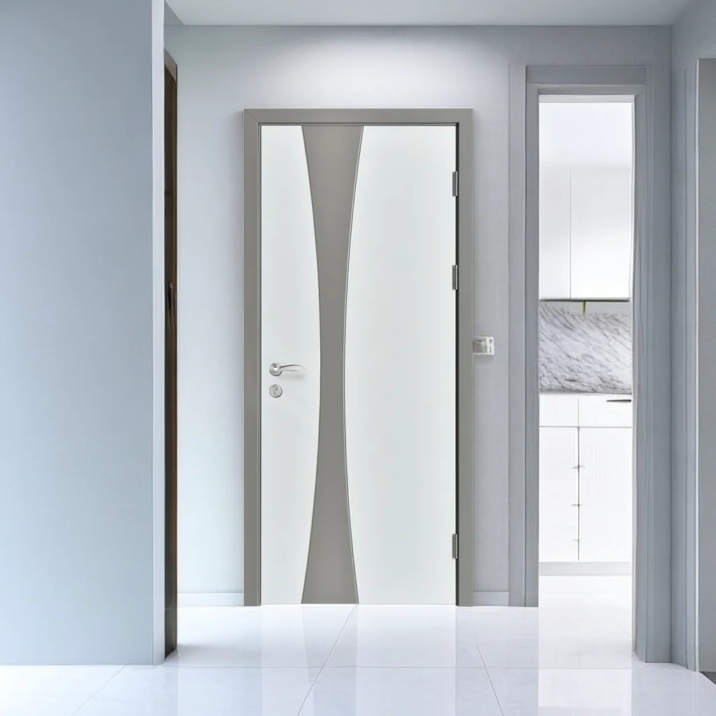 Custom Modern Design Interior Bedroom Door Solid Wood Composite Door For Living Room