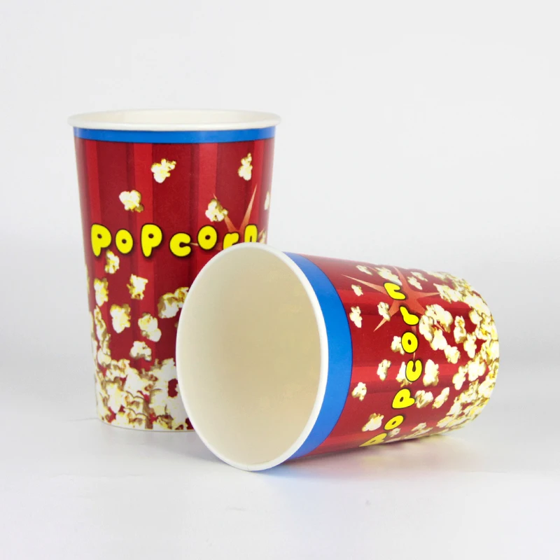 Wholesale High Quality Customize Logo Design Printing Food Container Disposable Paper Popcorn Buckets