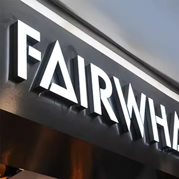 3D Outdoor LOGO Waterproof Front sign Advertising Lit Business Signage Light Up Front Channel Letter Signs With Best Quality