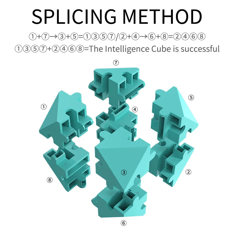 High Quality ABS 3D Intelligence Colorful Cube Puzzle Block Puzzle Stress Relieving Toy Spinning Rotating Hand Toys Kids Gift