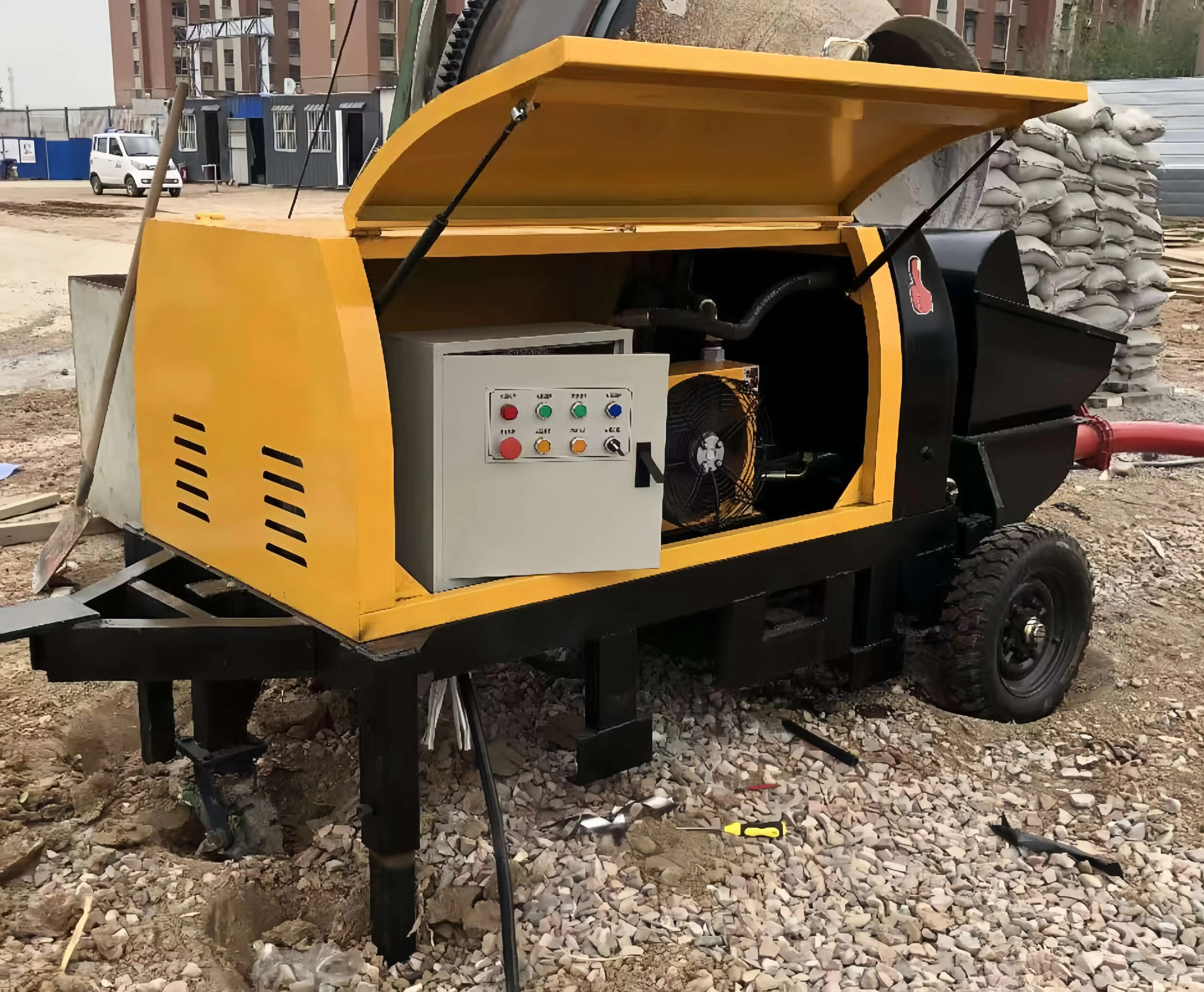 Factory Diesel Concrete Pump In Construction Concrete Pump Truck Concrete Pumping Machine