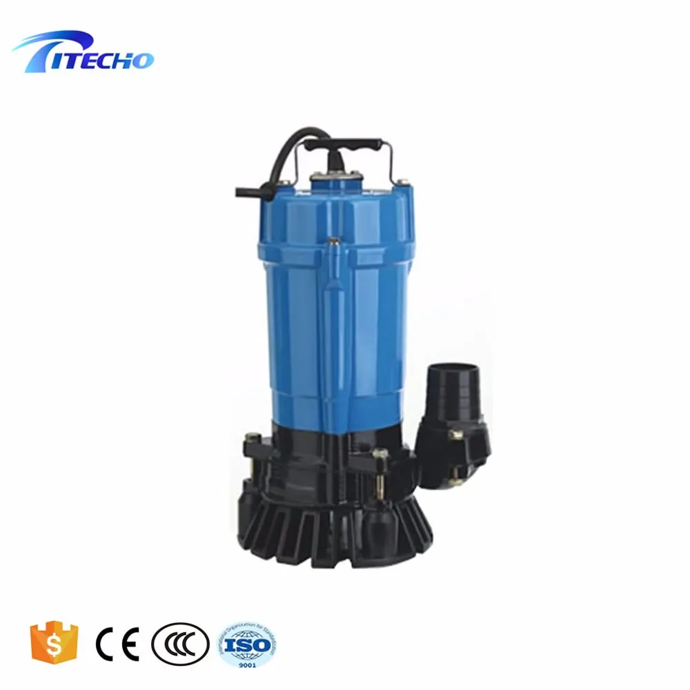 TITECHO QDX Series Submersible Water Pump High Pressure Ac Motor Pump 0.75kw Power Single Phase Structure Iron Material