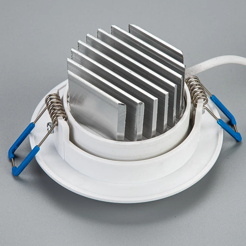 White Aluminium Recessed Angle Adjustable 3W 7W COB LED Spot Light