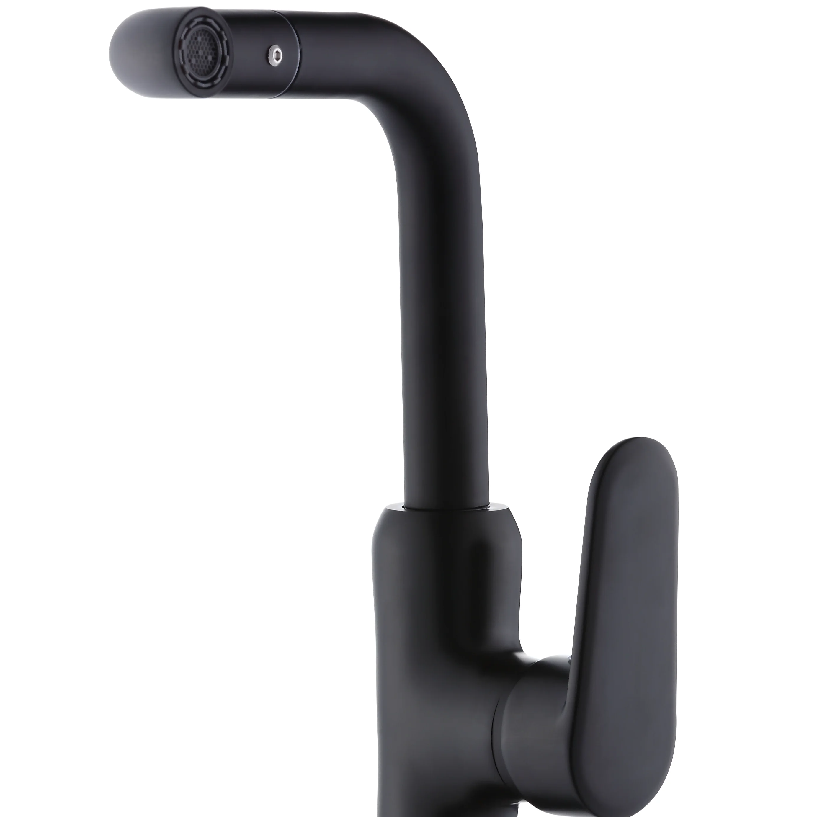 Wholesale Basin Hot Cold Water Mixer Deck Mounted Matted Black  Faucet For Bathroom Washing Basin