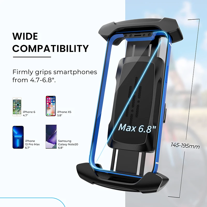 New Adjustable 90 Degree Rotation Foldable Touch Screen Bag Motorcycle Handlebar Waterproof Bike bicycle Phone Holder Mount