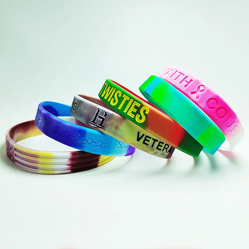 Personalized Logo Fashion Rubber Silicone Wristbands Cheap Plain Wristband Silicone Rubber Bracelet For Kids And Adults