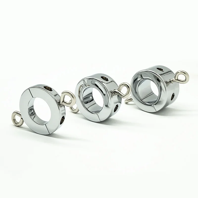 Beginner Metal Magnetic Ball Stretcher Scrotum Pendant Weight Cock Ring Testis Restraint Penis Lock Ring