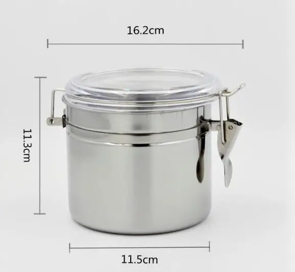 Герметичная стеклянная банка из нержавеющей стали