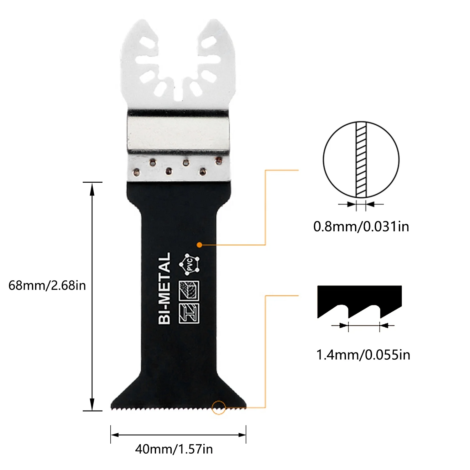 Multi Tool Blade Long Wood Metal Professional Bi-Metal Oscillating Multi Tool Blade For Cutting Wood with Nails Quick Change