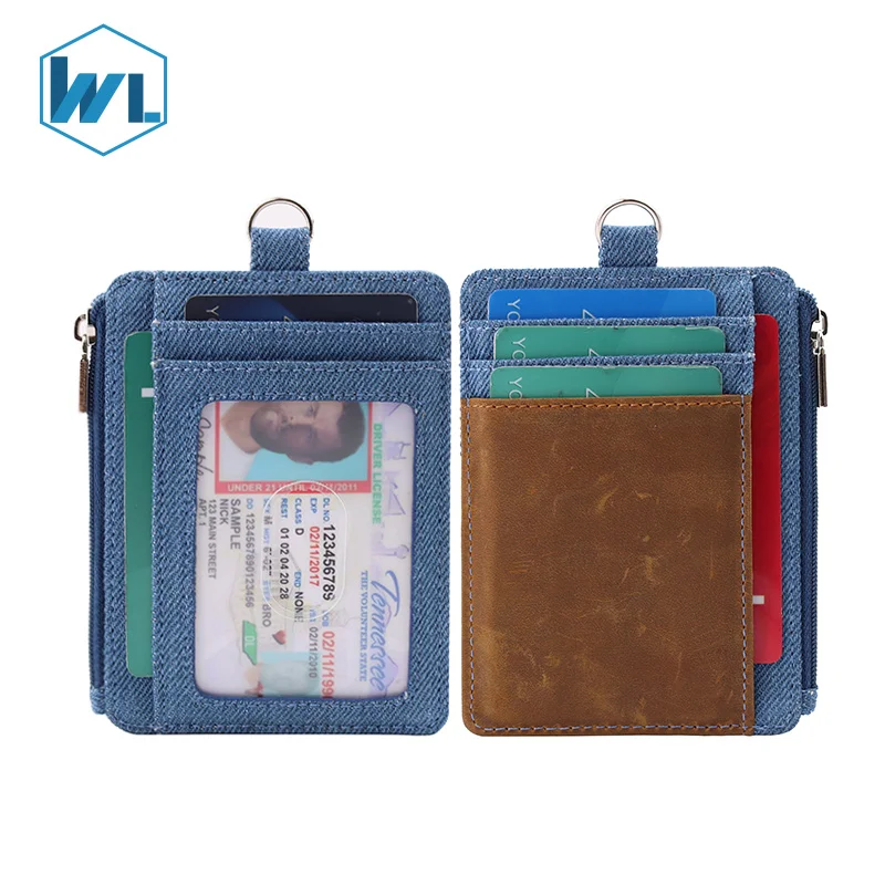  На заказ минималистичный rfid дизайнерский мужской кожаный передний sim id держатель для кредитных карт сумка на молнии девочек с