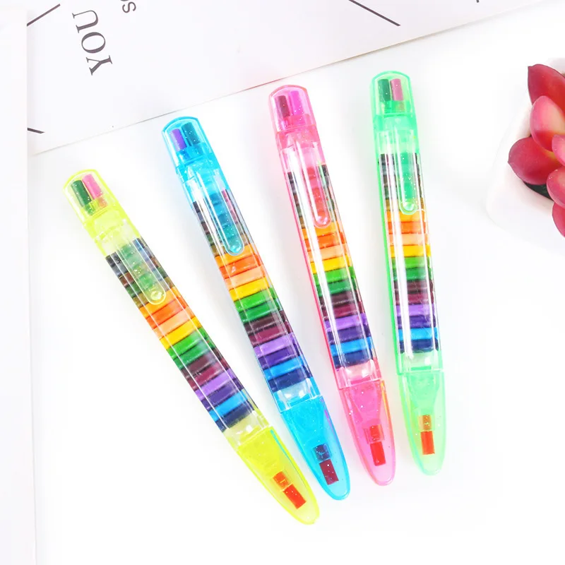 Wholesale 20 Pieces Stackable Crayons for Drawing Learning Art Class Supplies