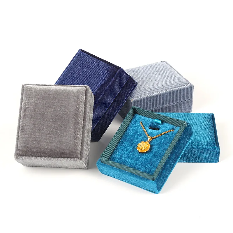 Custom logo Jewelry Velour Gift Boxes Necklace Box Storage