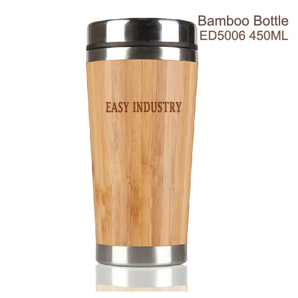 
Tea does not pour wengmu cup bamboo coffee vacuum bamboo thermos 