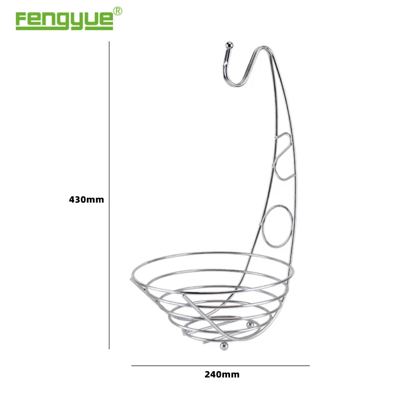 Wholesale Fashion Metal Wire Fruit Basket With Banana Holder