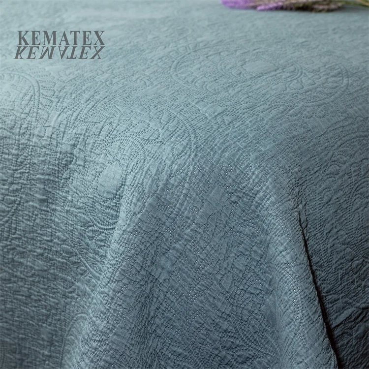 Stone washed cotton ultrasonic bedspread coverlet summer bedding quilts