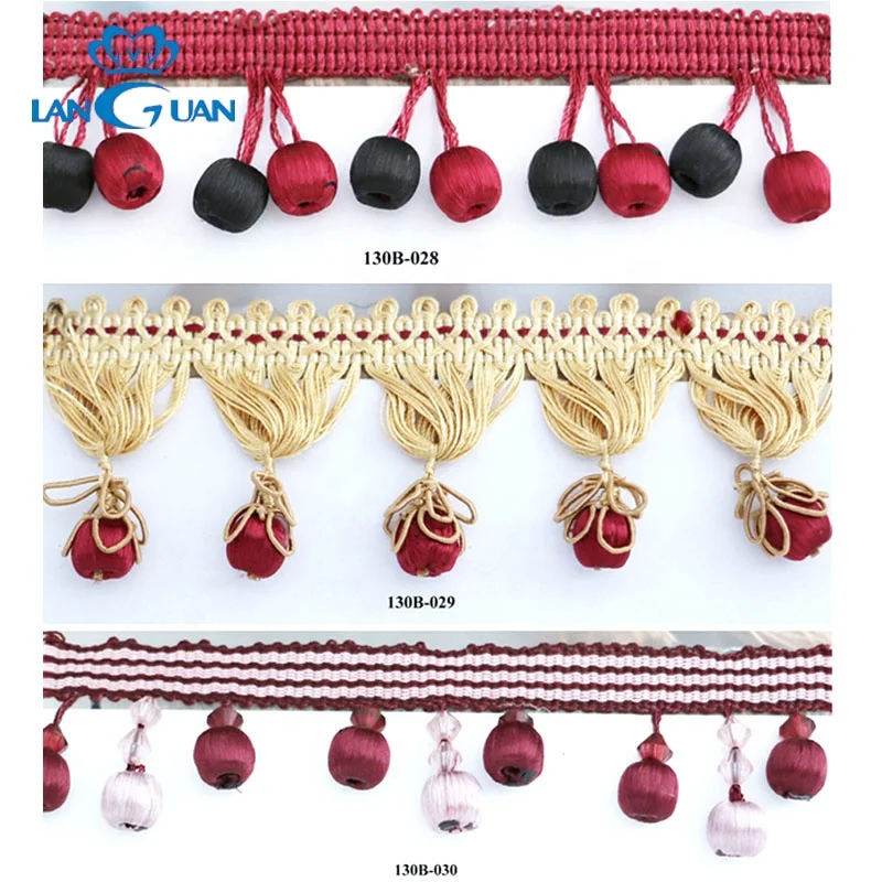 High quality decorative tassel fringe for curtain