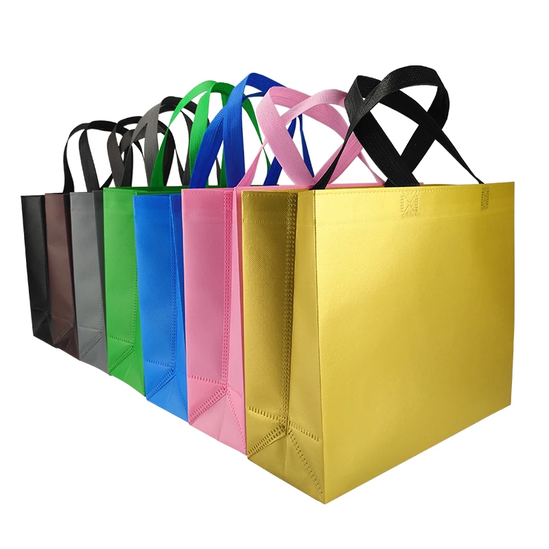 
PP non-woven die cut tote Stock Promotional Colored Shopping Bag factory 