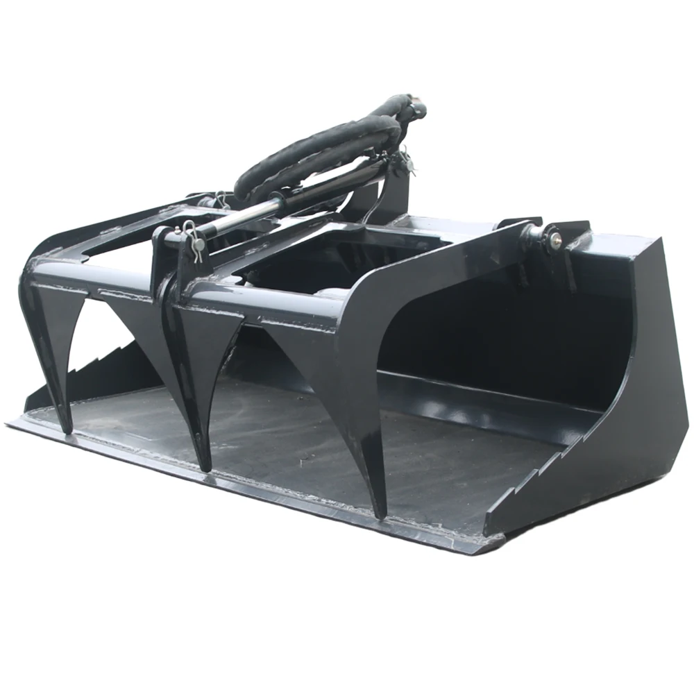 Factory direct sales Durable mini skid steer attachment Compact Skid Loader Stump Grapple Tool