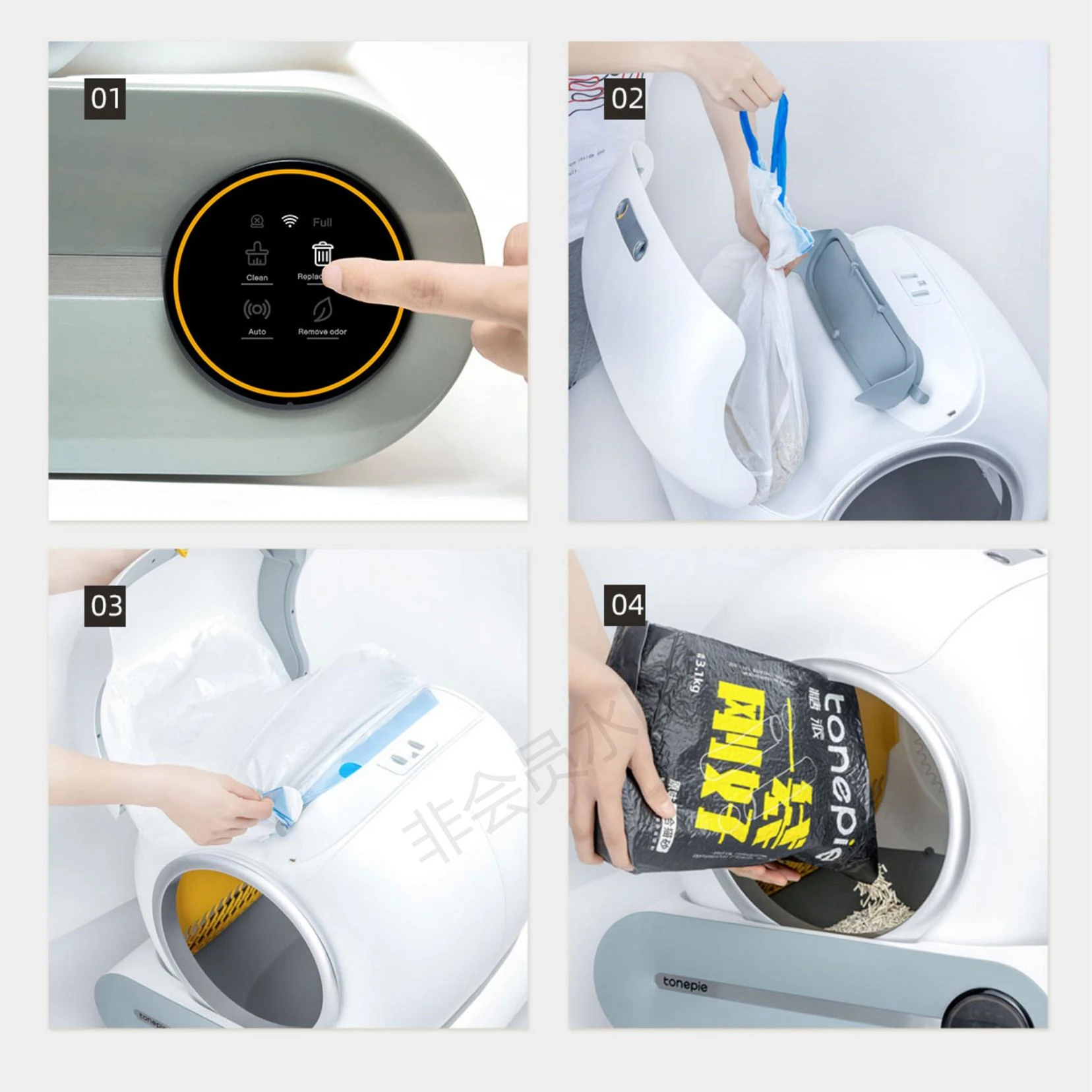 Умный самоочищающийся туалет для кошек, кошачий Туалет с Wi-Fi управлением через приложение, со склада в ЕС, самая низкая цена