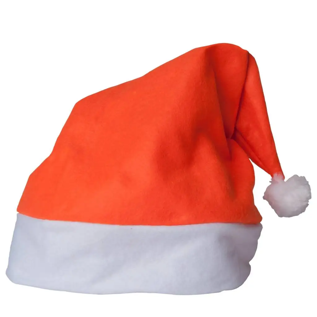 Factory Direct Personalized Orange Felt Santa Hat with custom logo