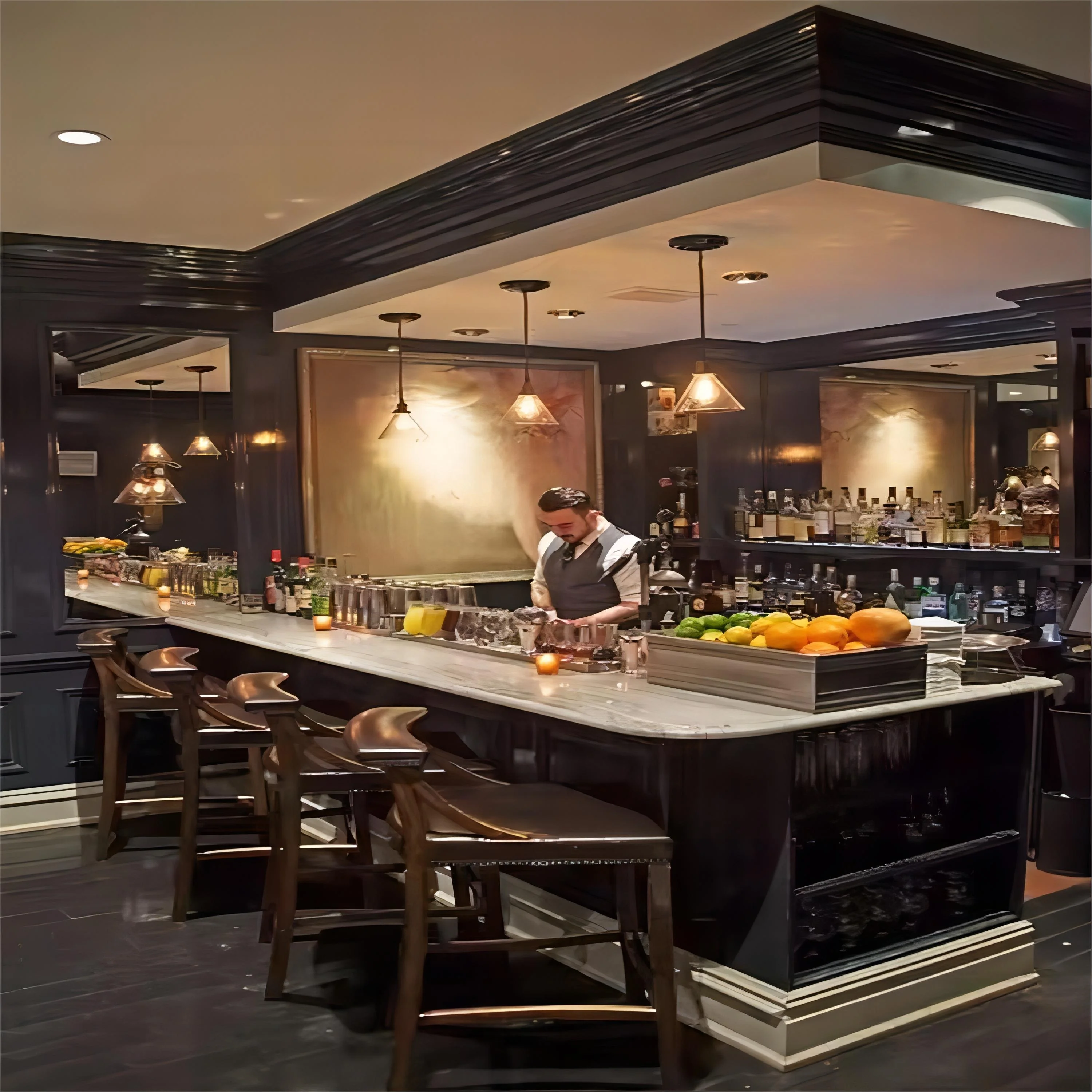 Commercial coffee counter shop interior cafe display reception counters 3d modern design cafe bar counter design for tea shop