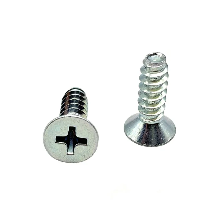 304 Stainless Steel Cross Groove Countersunk Head Flat Tail Thread Formed Self Tapping Screw