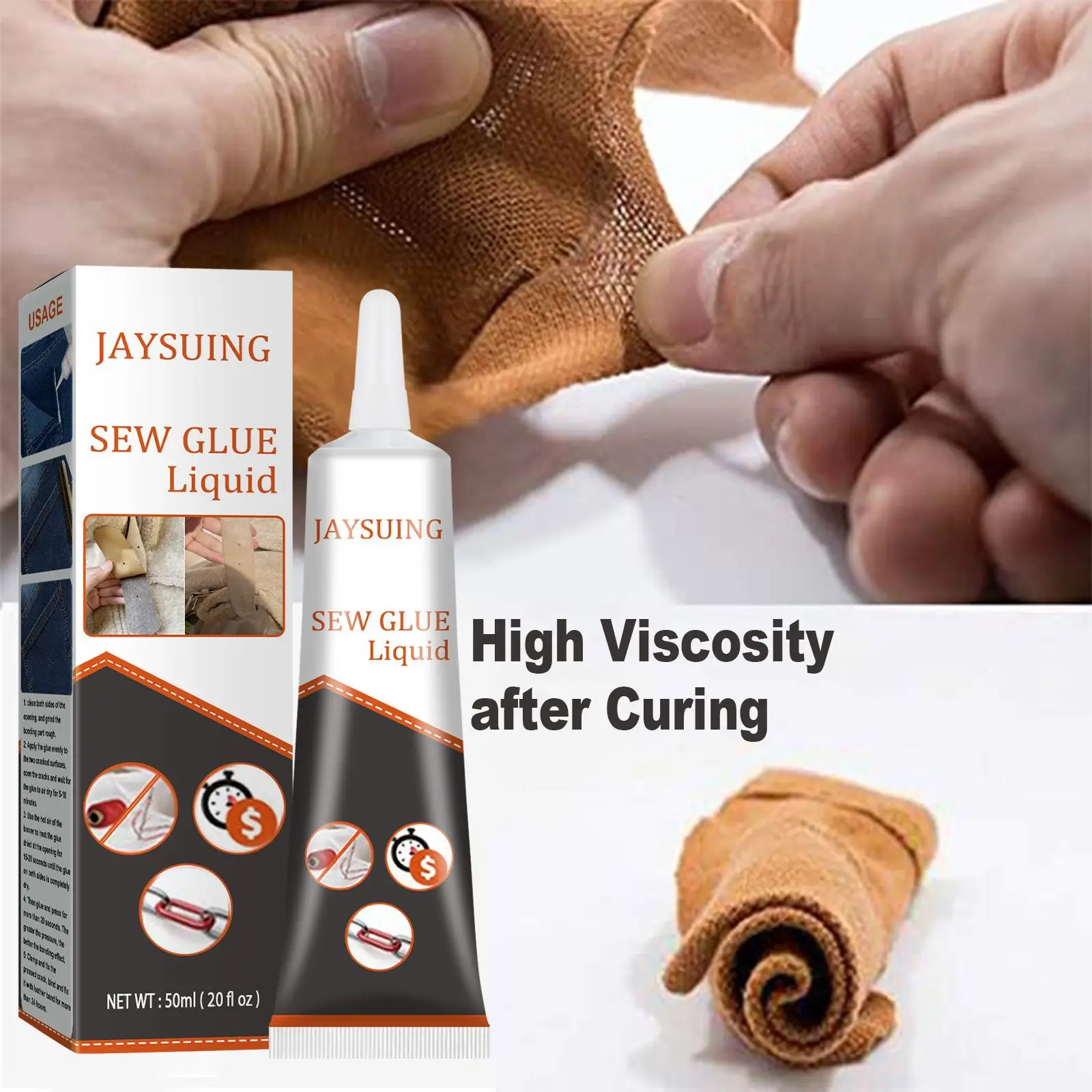 Jaysuing Wholesale Waterproof Effective Nylon Fabric Glue Sew Glue Liquid