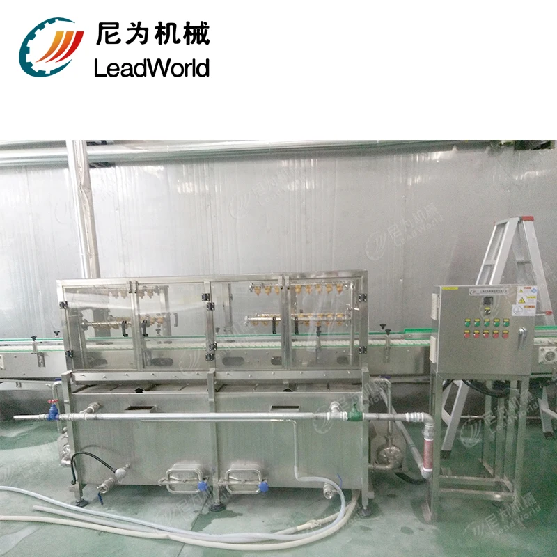 Full Automatic Canned Carbonated Soft Drinking Liquid Water Jam Bottling Plastic Glass Bottle Can Washing Machine