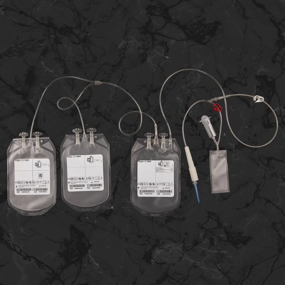 350ml Tripple Blood Bag Steril Medical Transfusion Device Single Quadruple Double Modules On Stock Best Quality Premium Product