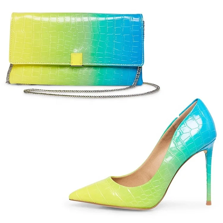 Shoes and bags set 2020 new arrival womens pumps trend dress shoe high heels sexy female leather pumps