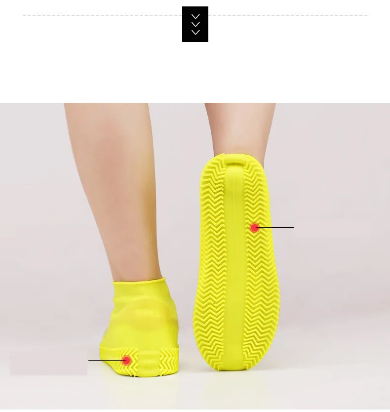 Outdoor Rain Boots Silicone Overshoes Non-Slip Shoe Covers Unisex Waterproof Silicone Shoe Covers