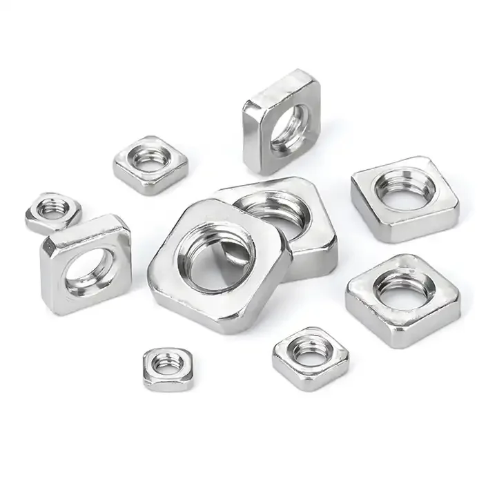 OEM Custom Zinc Plated Carbon Steel Nuts Square M4 M5 M6 M8 Stainless Steel Flat Rectangle Nut