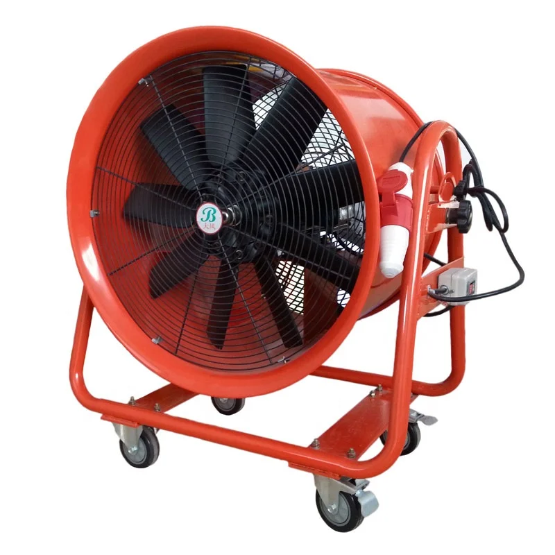 industrial 16/18/20/24 inch hand pushing movable portable ventilating fan for air supply and exhaust