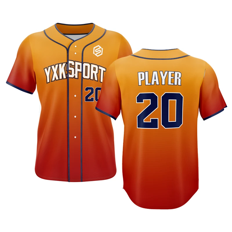 Custom Sublimation Vintage Baseball Jersey For Men Button Up Mesh Baseball Jersey Custom