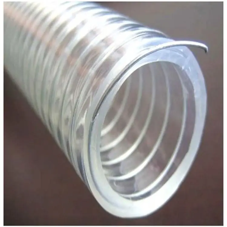 Non Toxic 110Mm Spiral Pipe  PVC Steel Wire Spiral Pipe Hose