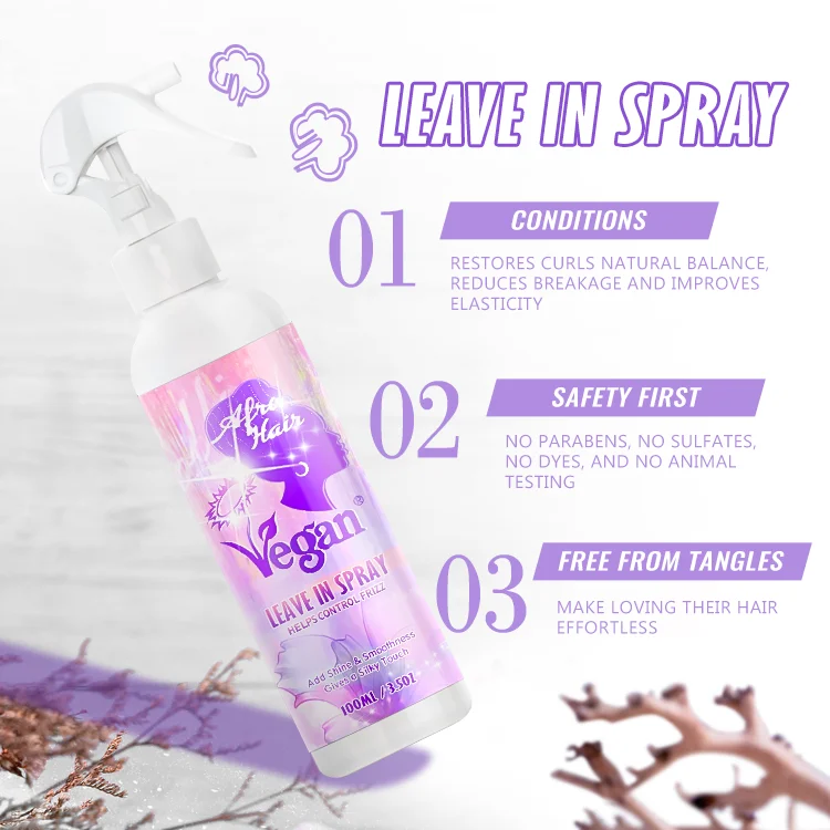 New arrival Add Shine nourish curly natural leave in weave curls detangler in spray for curly hair