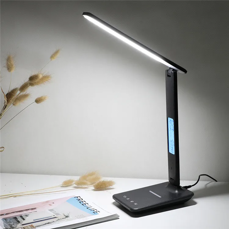 
Amazon Newest Eye-Caring 5 Brightness Levels Display Touch Control Wireless Phone Charger LED Desk Lamp With USB Charging port 