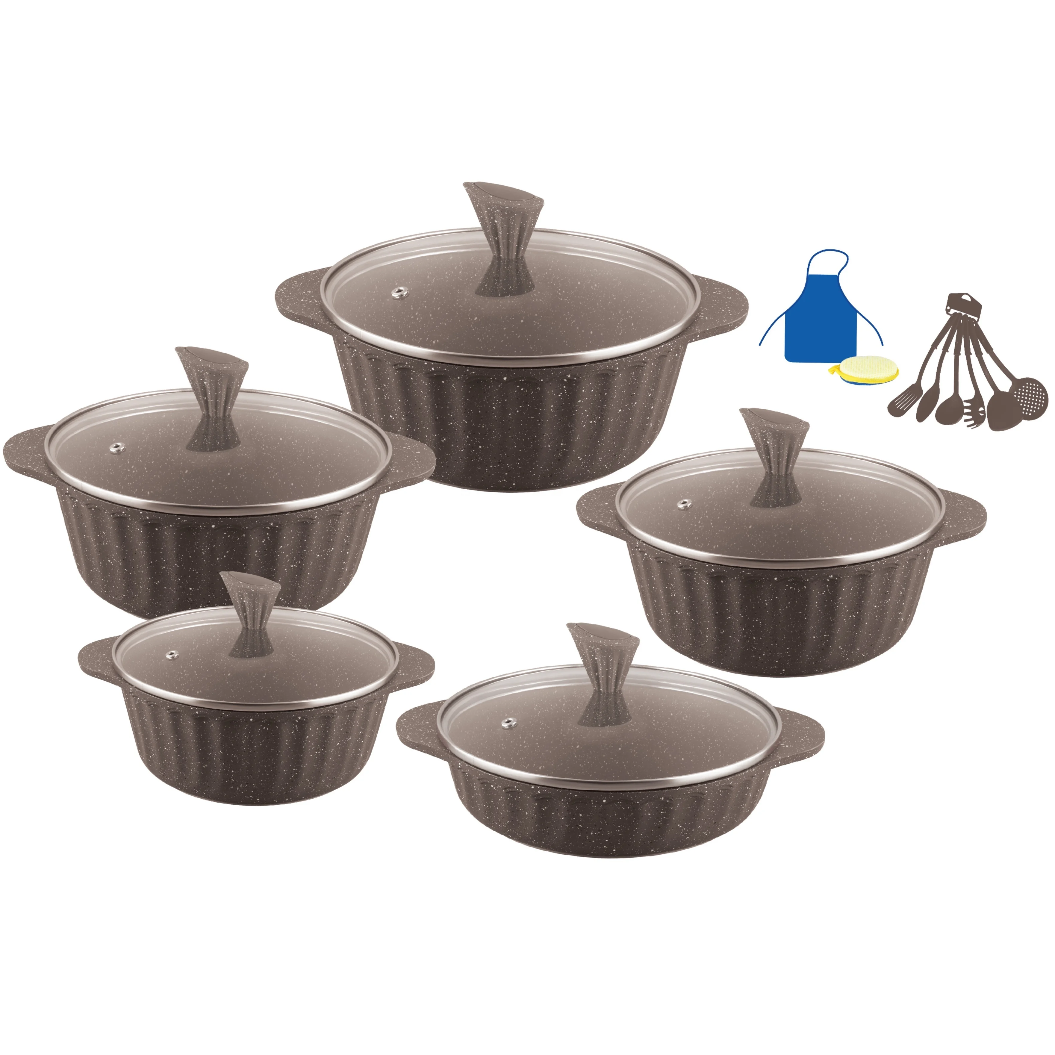 High quality Pots and pans cookware Aluminum Alloy nonstick casserole sets