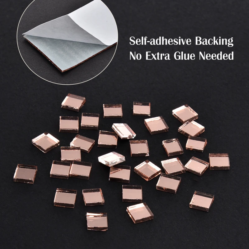 Factory Wholesale Gold Silver Pink Disco Ball Self Adhesive DIY Mosaic Antique Glass Mirror Wall Tiles